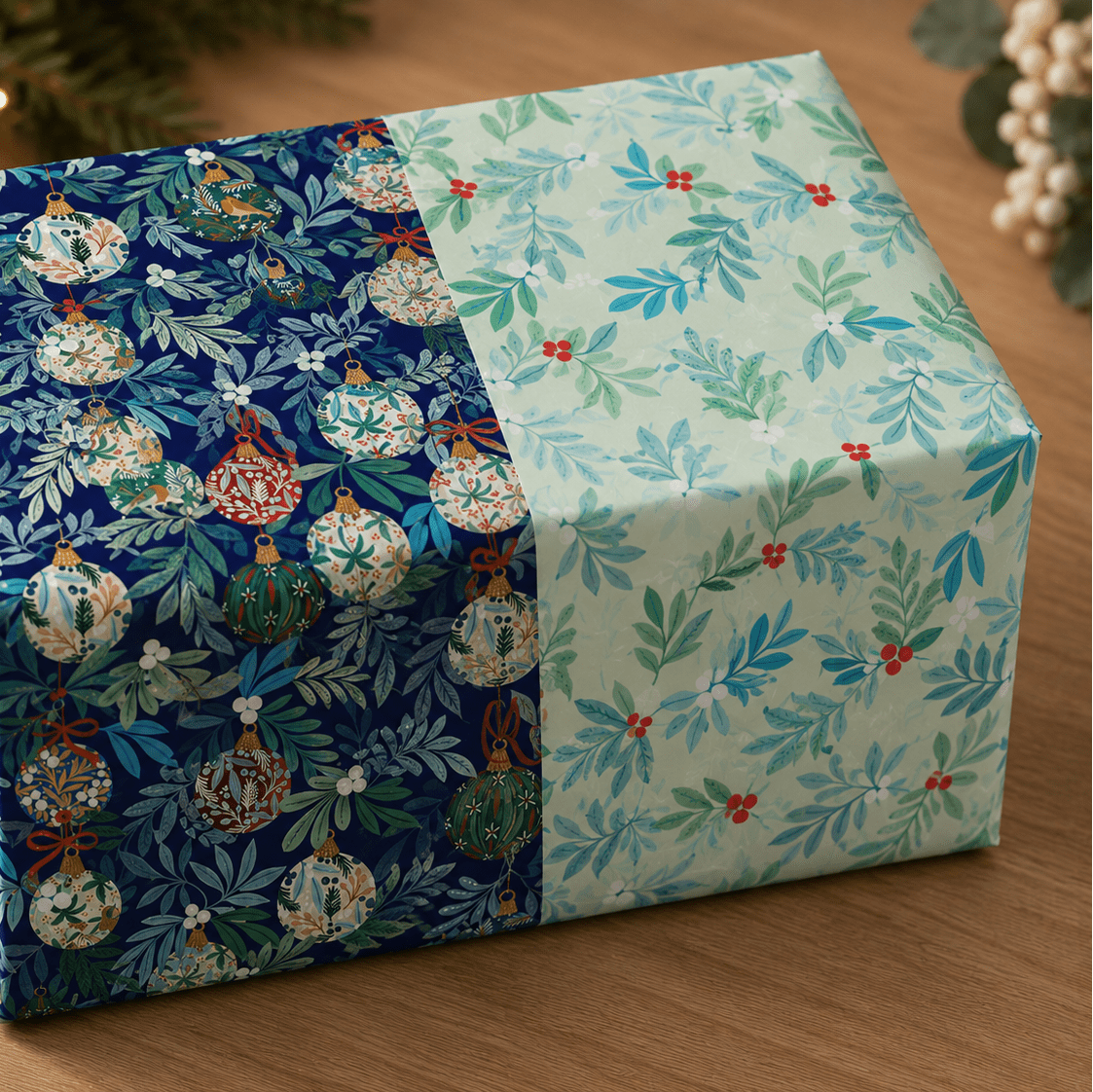 Botanical Baubles Wrapping Paper - 6 Sheets