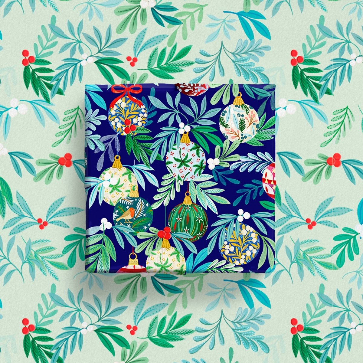 Botanical Baubles Wrapping Paper - 6 Sheets