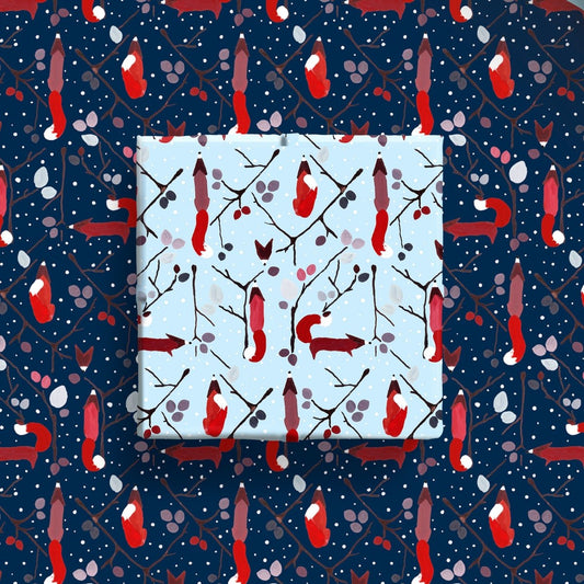 Fox in the Snow Wrapping Paper Illustrated by Julia Dodsworth - 6 Sheets