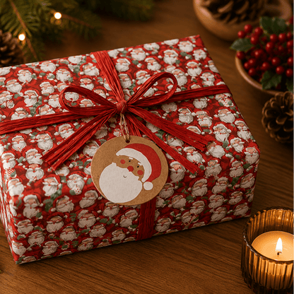 Santa Party Wrapping Paper - 6 Sheets