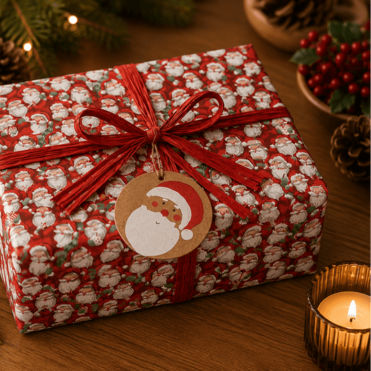 Santa Party Wrapping Paper - 6 Sheets