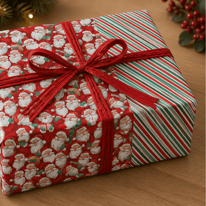 Santa Party Wrapping Paper - 6 Sheets