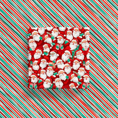 Santa Party Wrapping Paper - 6 Sheets