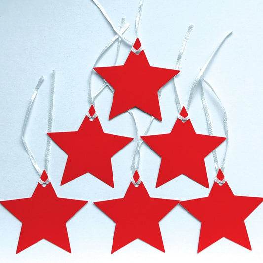 Red Star Gift Tags - 6 Pack