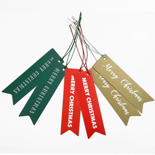 Merry Christmas Trio Gift Tags - 6 Pack