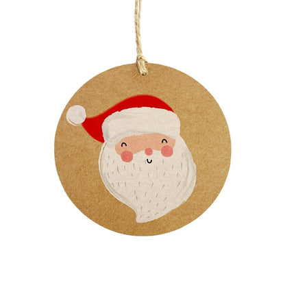 Cute Santa Craft Gift Tags - 6 Pack