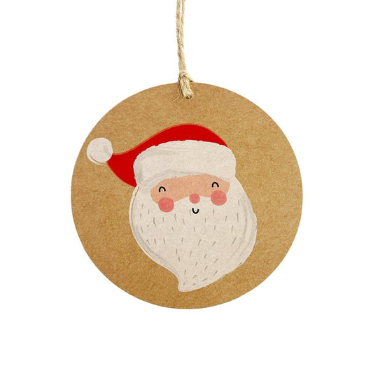 Cute Santa Craft Gift Tags - 6 Pack