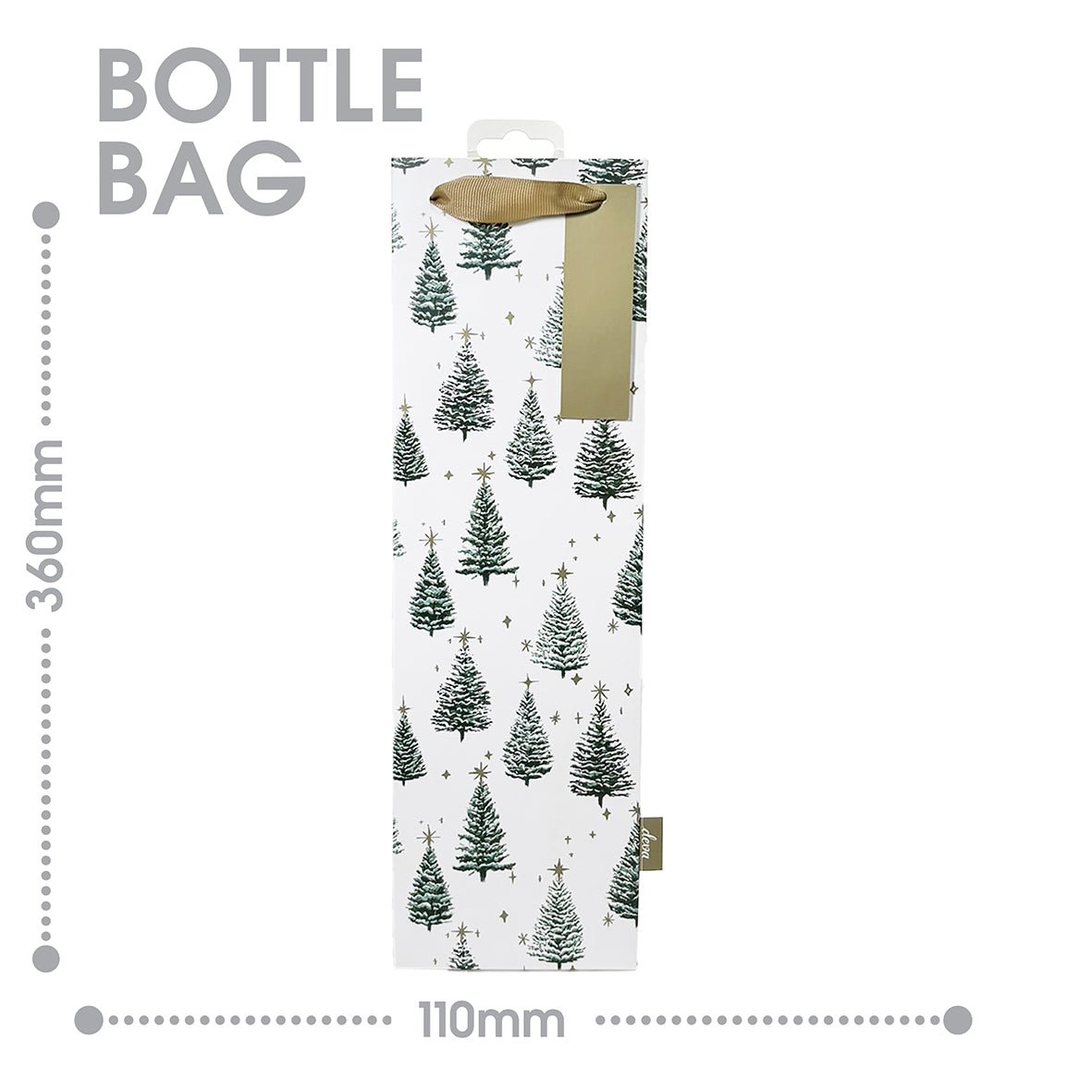 Starlit Pines Bottle Gift Bag