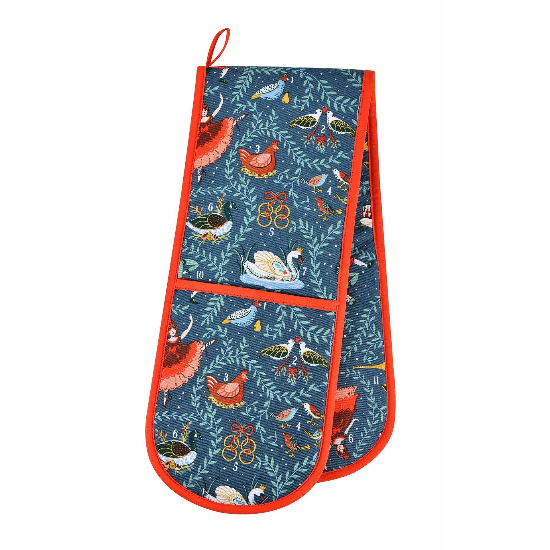 12 Days of Christmas Cotton Double Oven Glove
