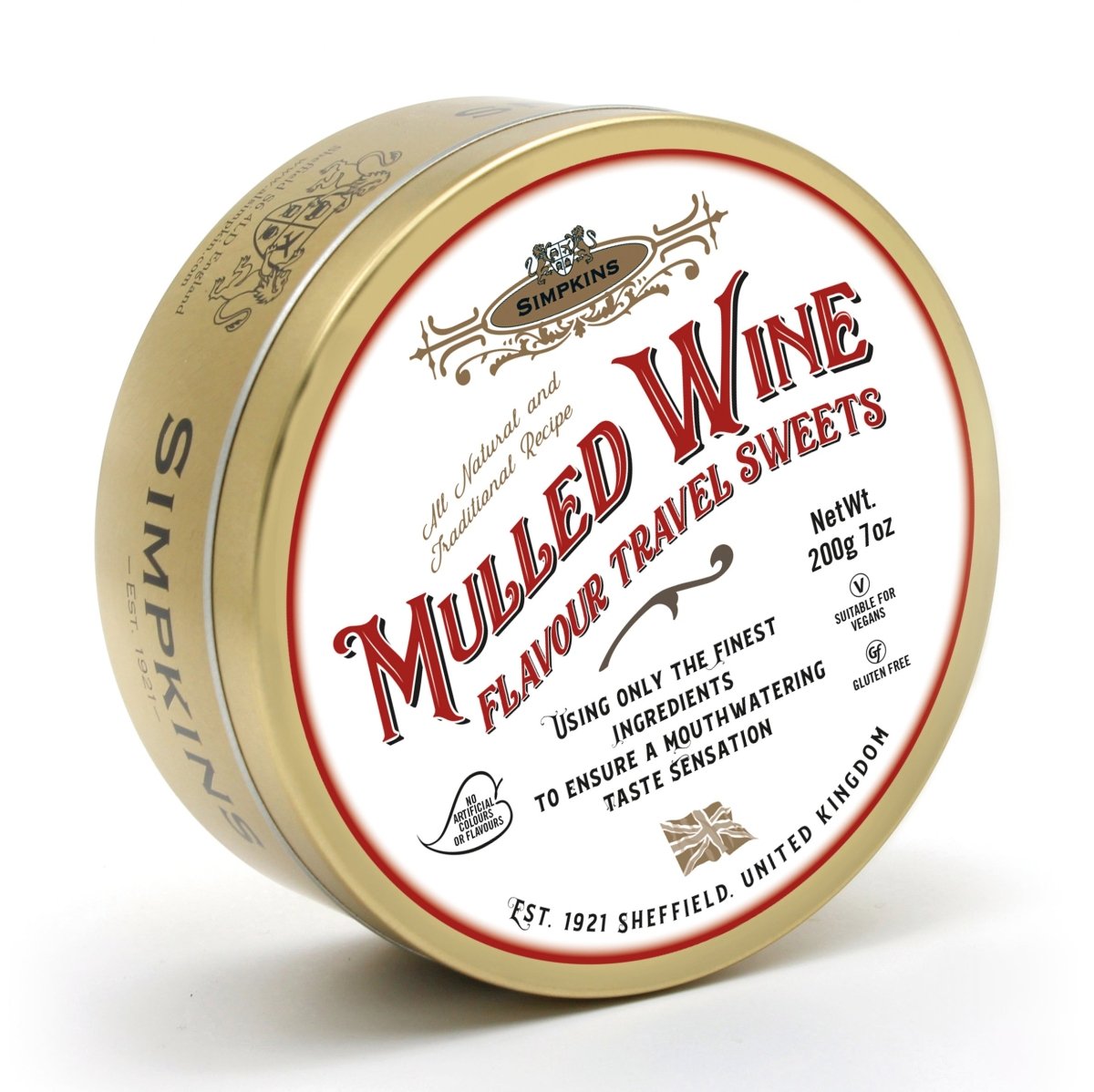Mulled Wine Flavour Travel Sweets in a Tin