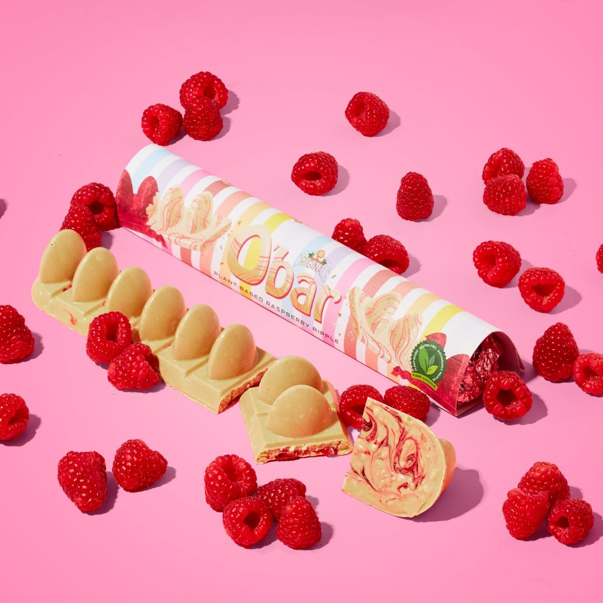 Catherine's Originals Raspberry Ripple Chocolate O'bar, 200g – RSPCA Shop