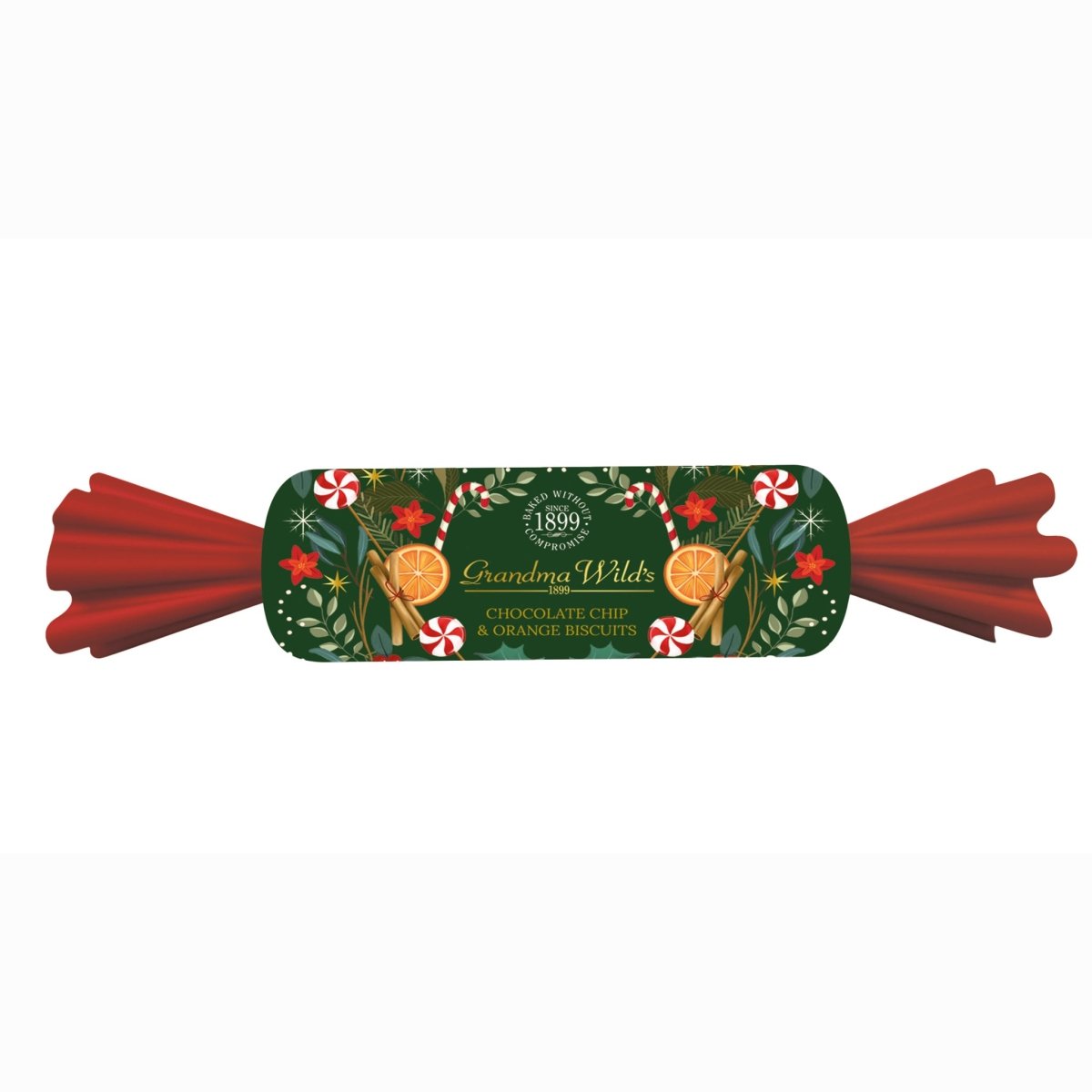 Christmas Cracker Tin with Chocolate Chip & Orange Biscuits