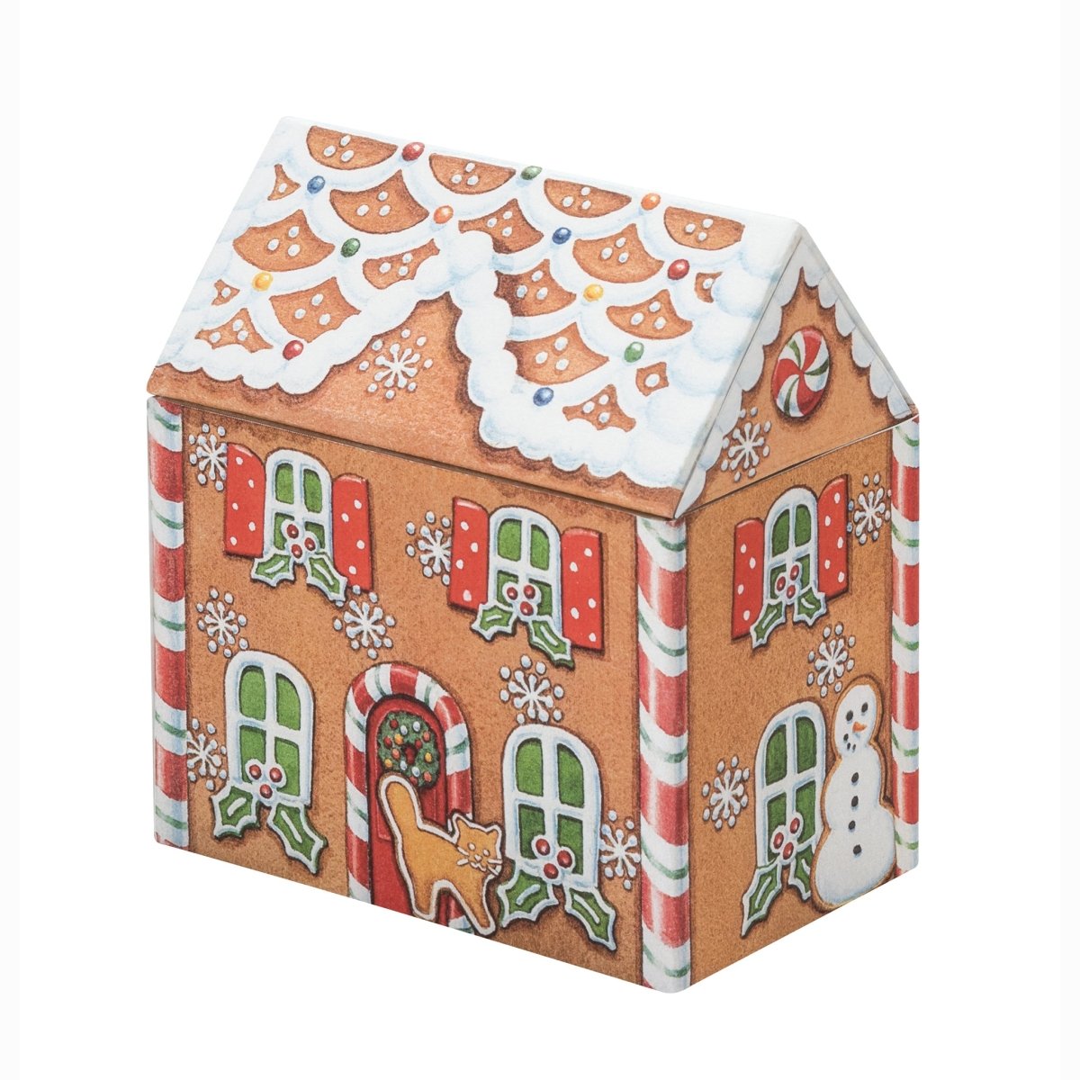 Large Gingerbread House Tin with Ginger Biscuits, 160g