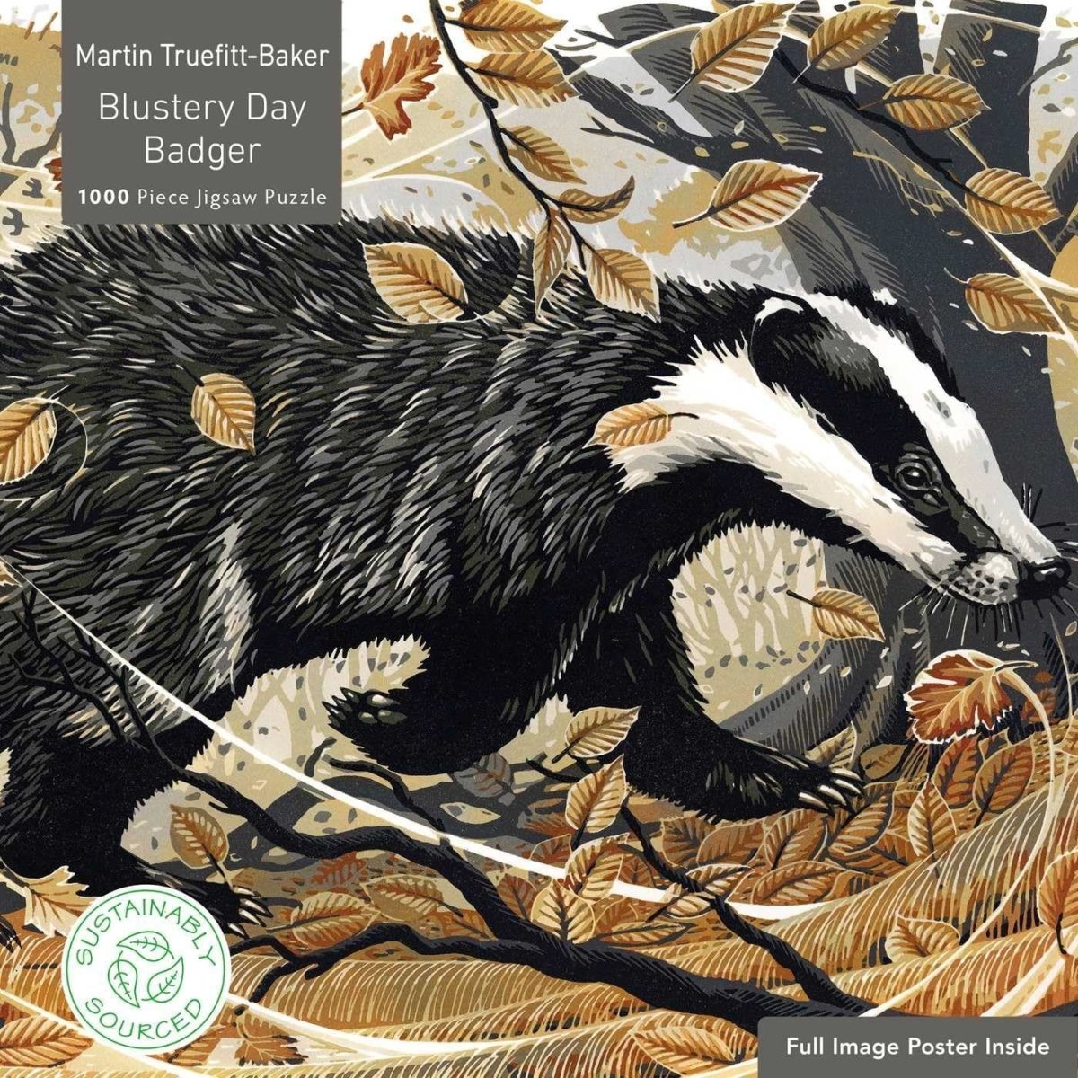 Blustery Day Badger Jigsaw - 1000 Piece