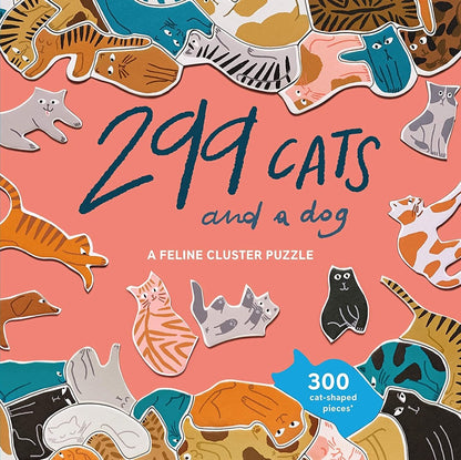 299 Cats And A Dog: A Feline Cluster Jigsaw Puzzle, 300 piece
