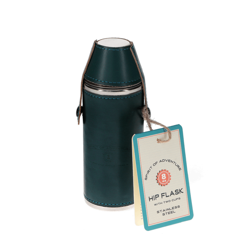 Spirit of Adventure Hip Flask with 2 Cups 220ml