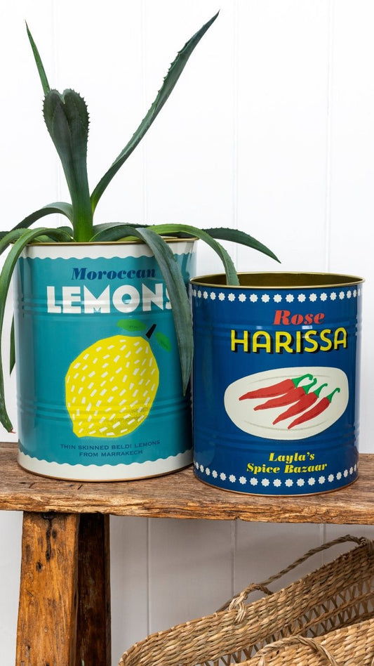 Lemons and Harissa Large Storage Tins (set of 2)