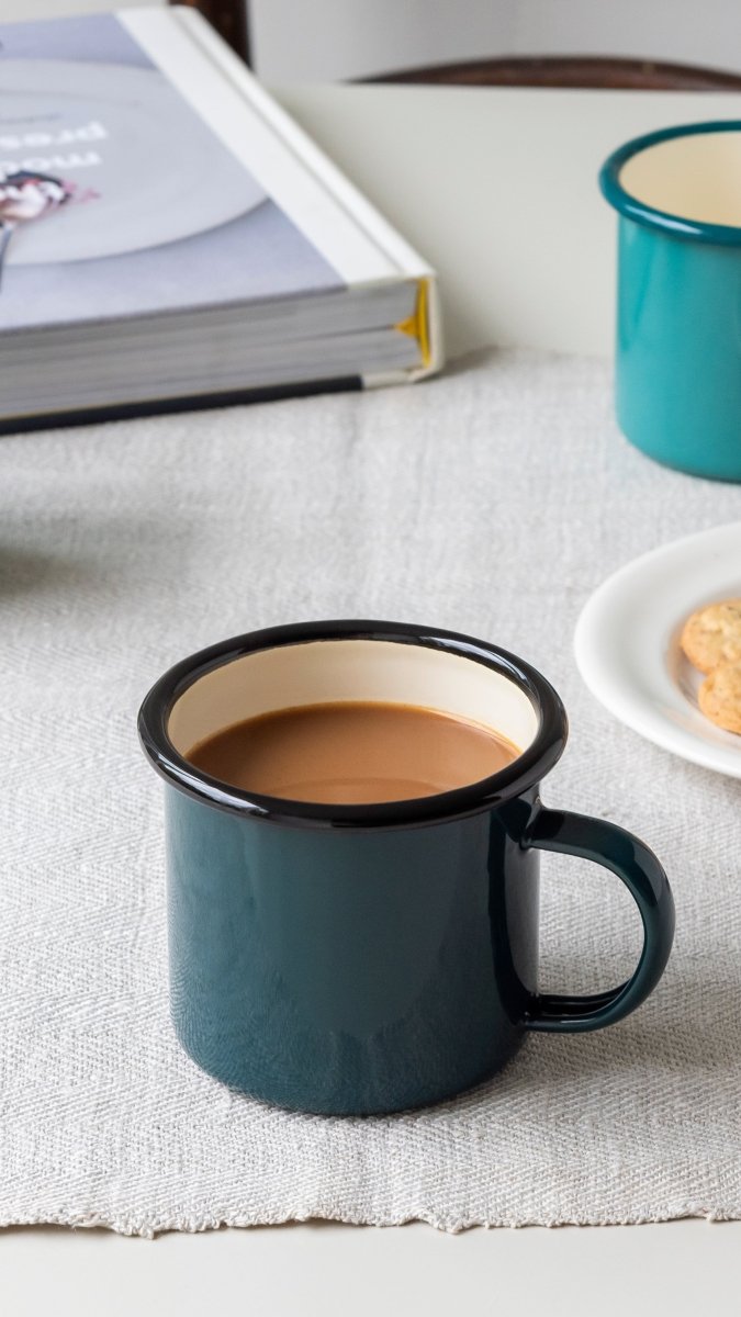 Dark Green Enamel Mug