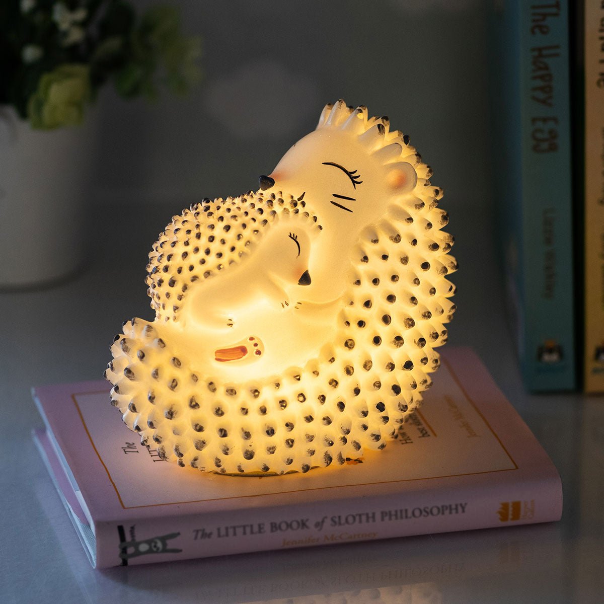 Mother and Baby Hedgehog Mini LED Light