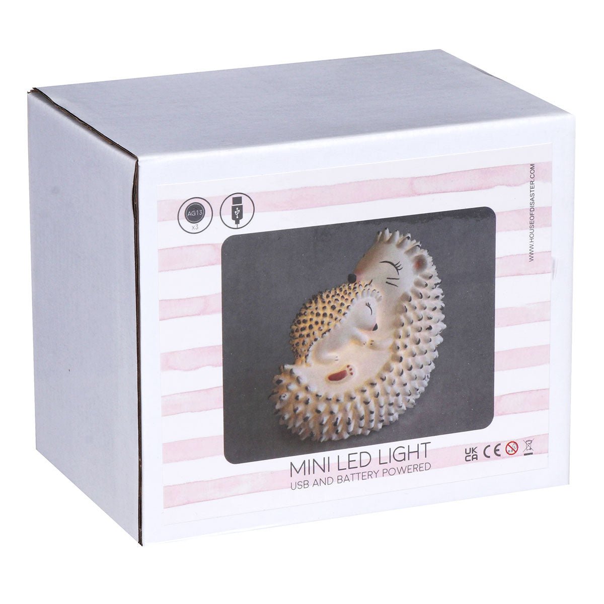 Mother and Baby Hedgehog Mini LED Light