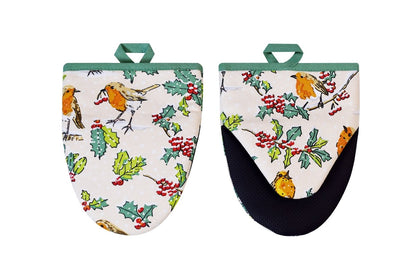 Christmas Robins Microwave Mitts