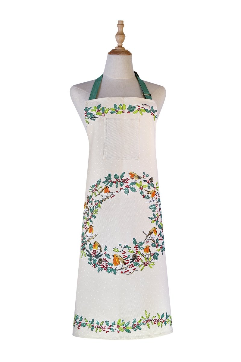 Christmas Robins Cotton Apron
