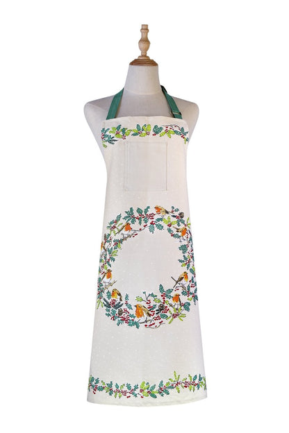Christmas Robins Cotton Apron
