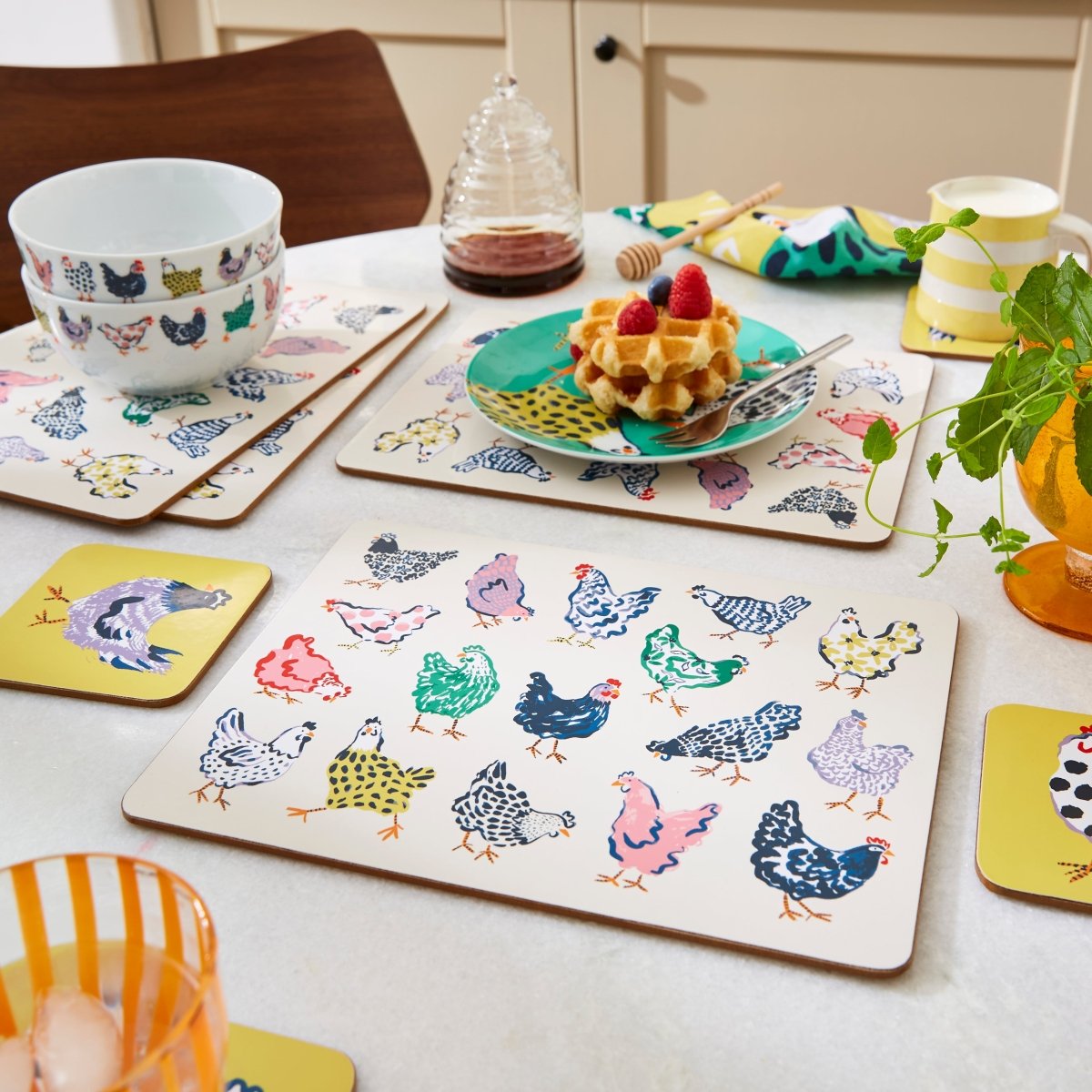 Chick Chicken Placemats, 4pk