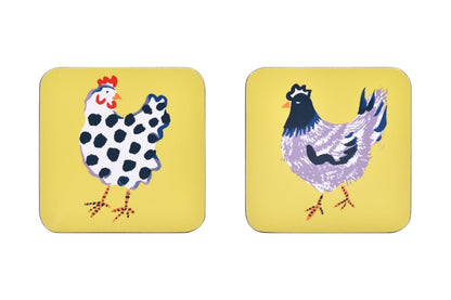 Chick Chicken Coasters, 4pk