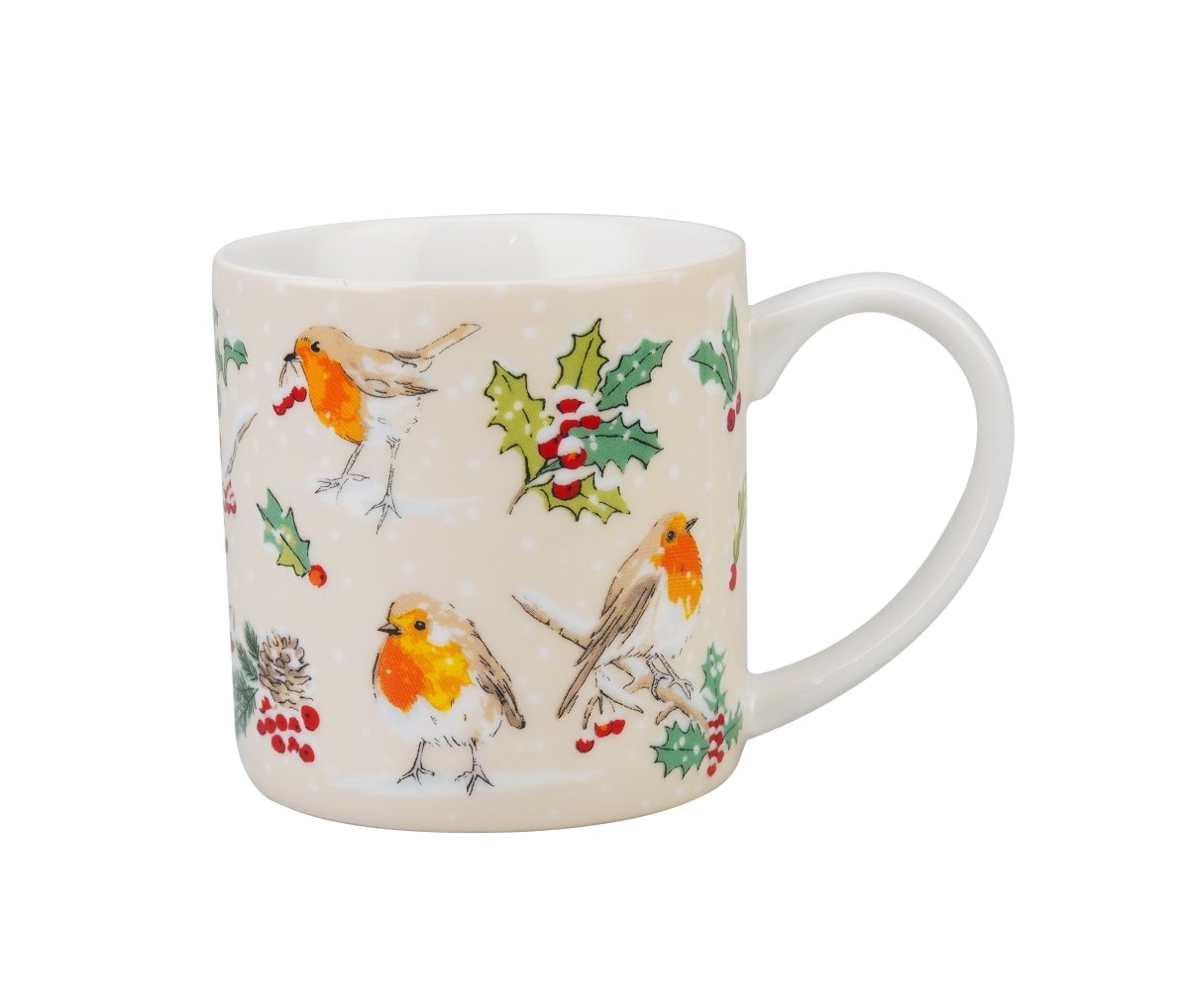 Christmas Robins New Bone China Mug