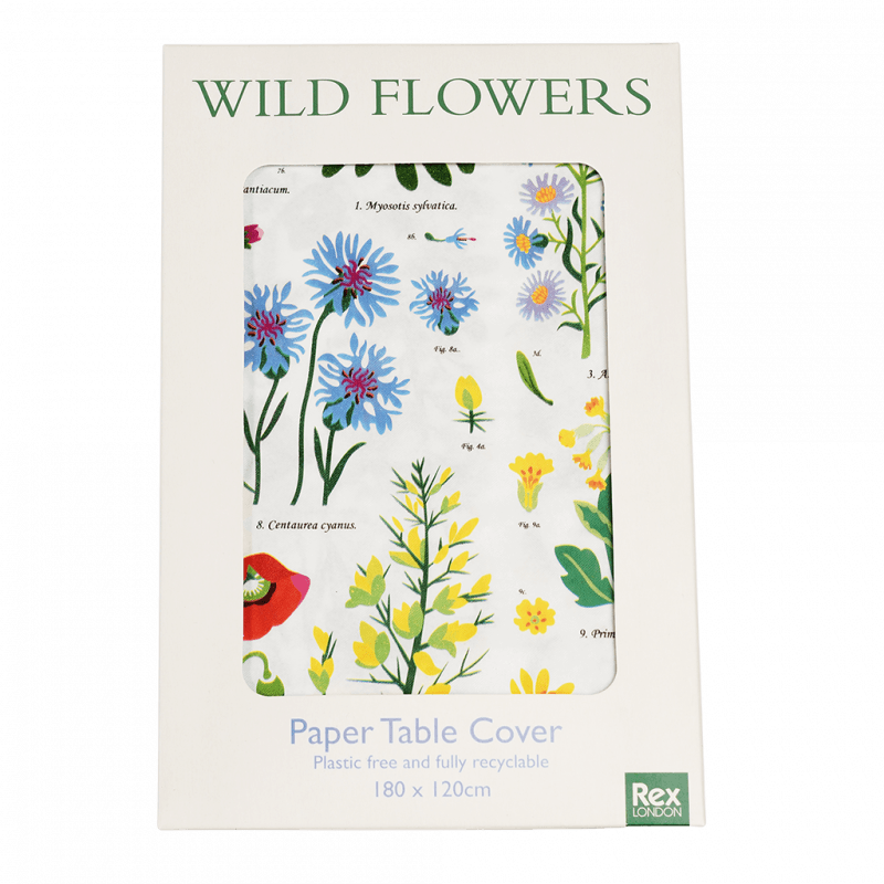 Wild Flowers Paper Table Cloth