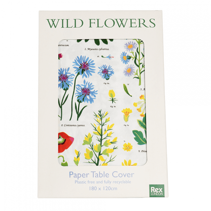 Wild Flowers Paper Table Cloth