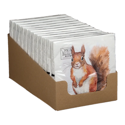 Red Squirrel Paper Napkins