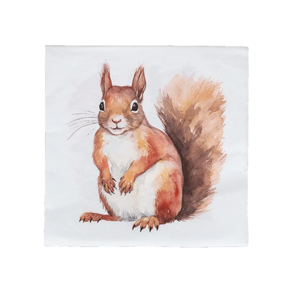 Red Squirrel Paper Napkins
