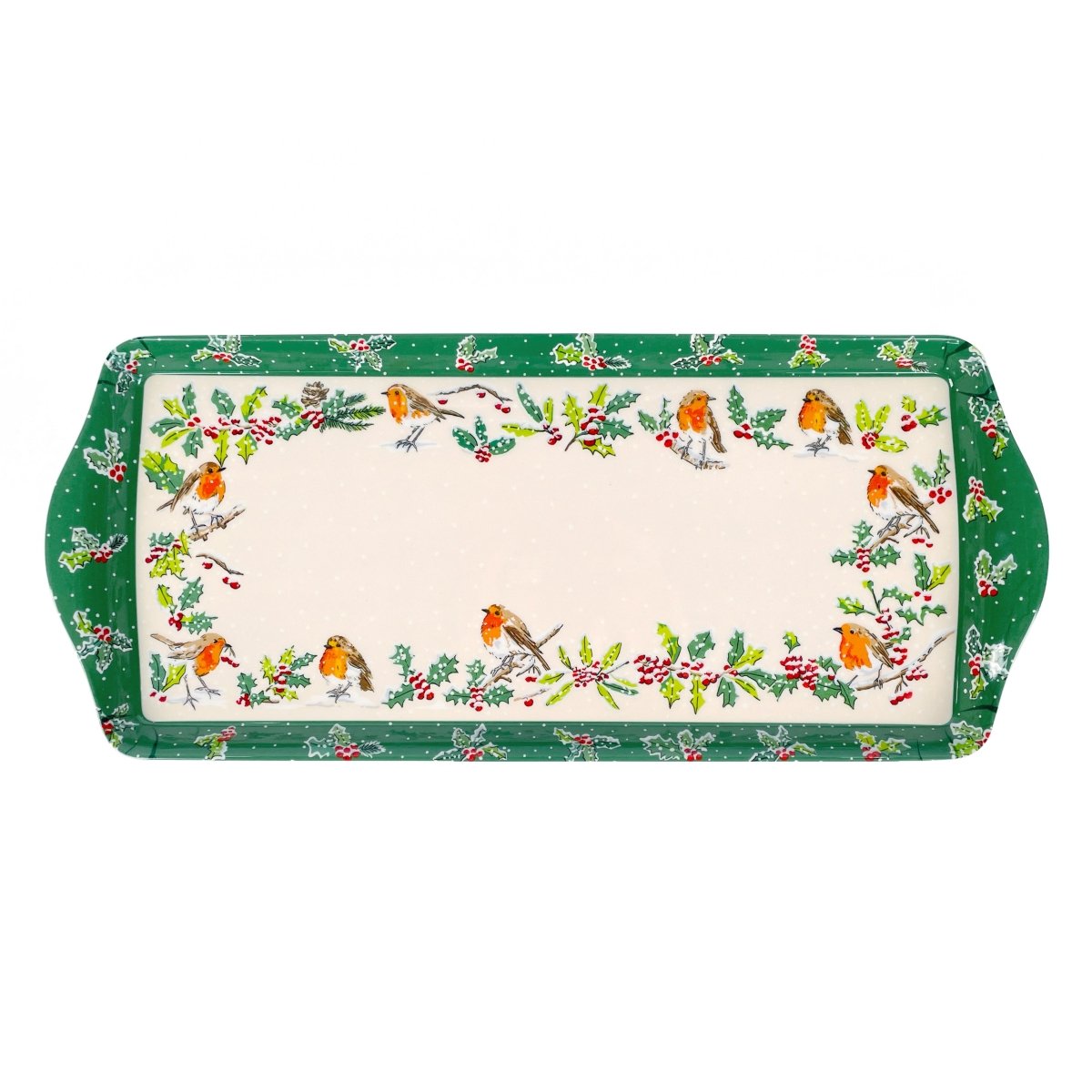 Christmas Robins Serving Tray