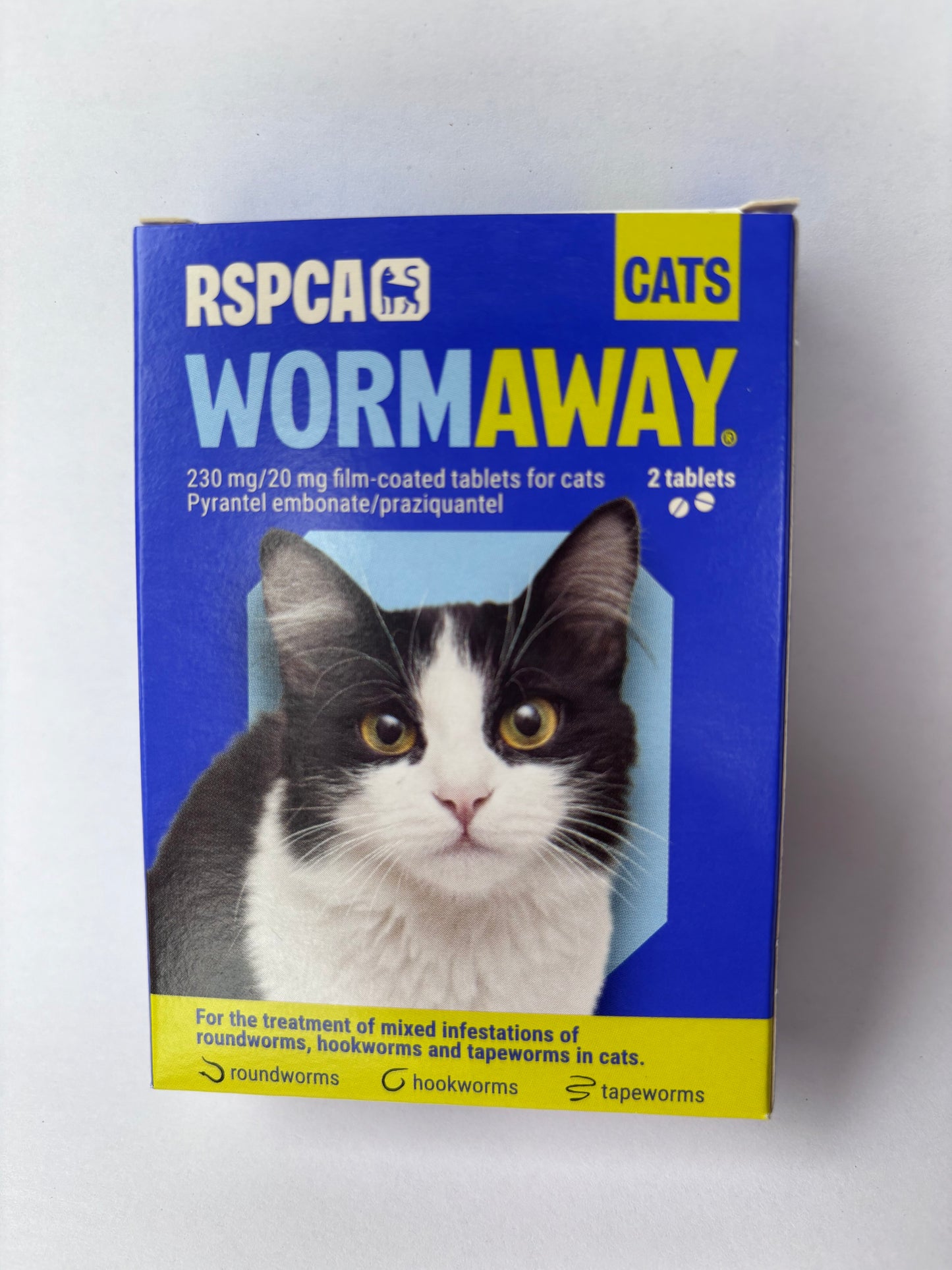RSPCA WormAway for Cats x 2 tablets