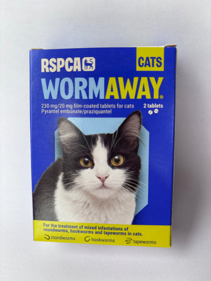 RSPCA WormAway for Cats x 2 tablets