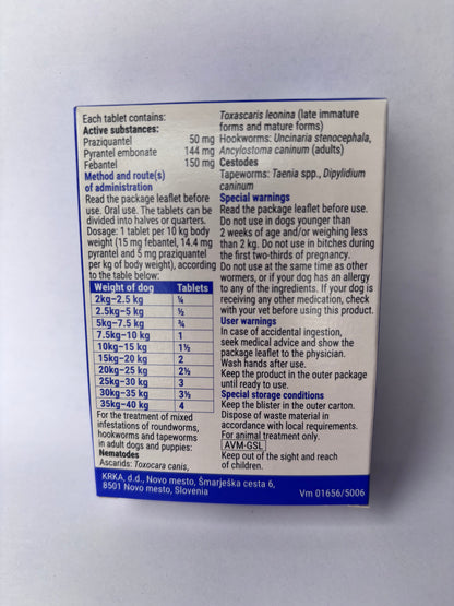RSPCA WormAway for Dogs x 2 tablets