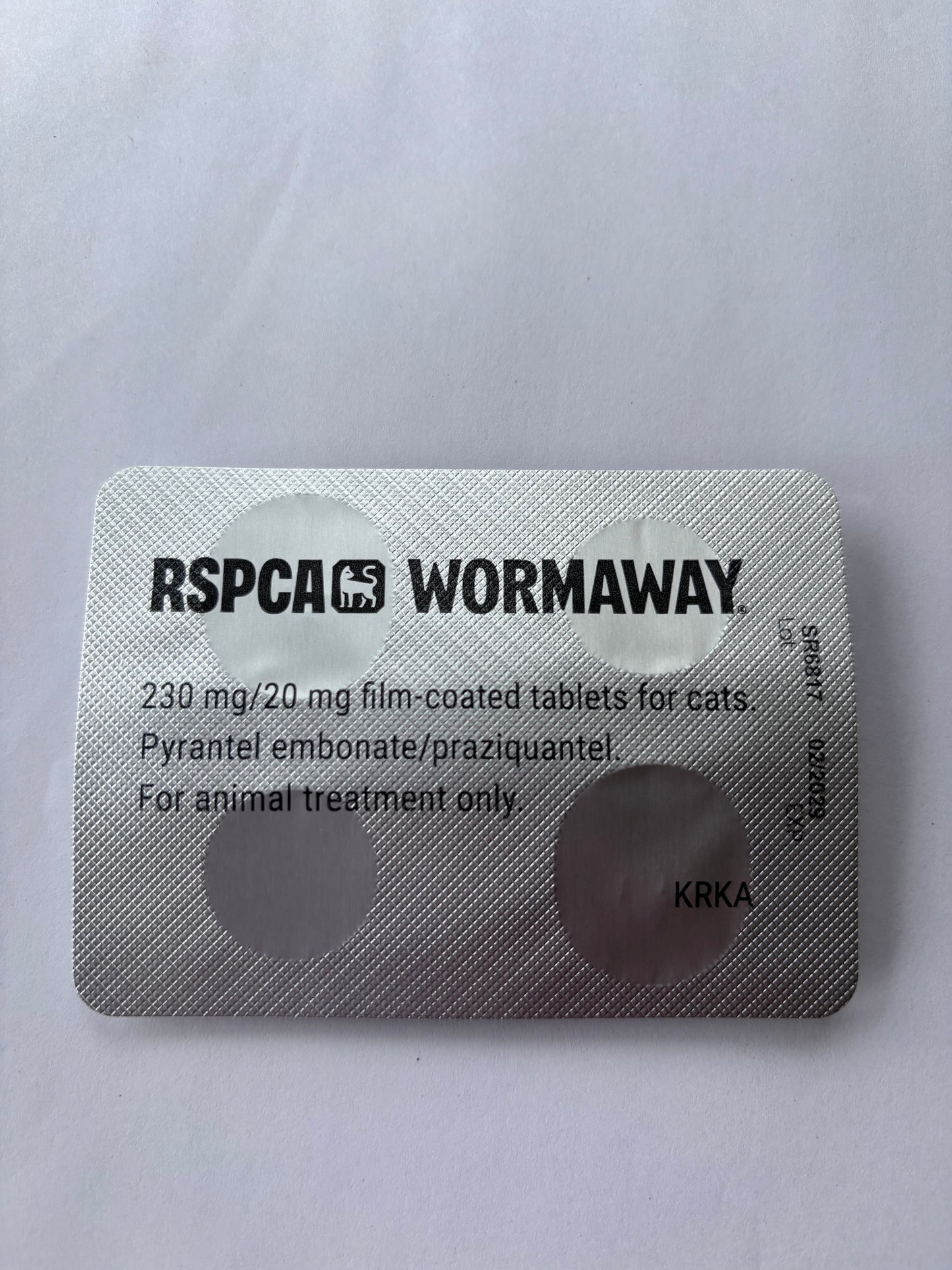 RSPCA WormAway for Cats x 2 tablets