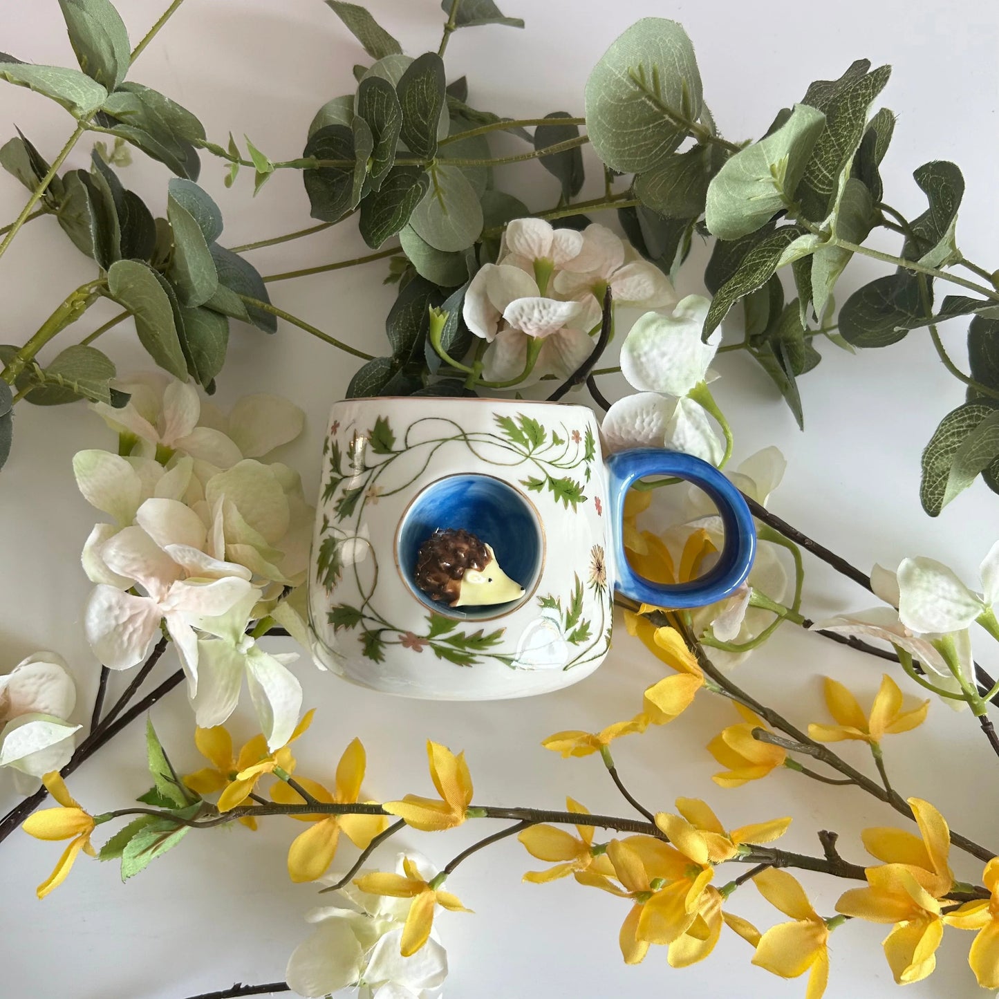 Secret Garden 3D Blue Hedgehog Mug