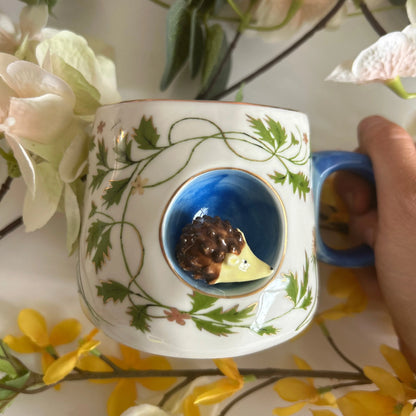 Secret Garden 3D Blue Hedgehog Mug