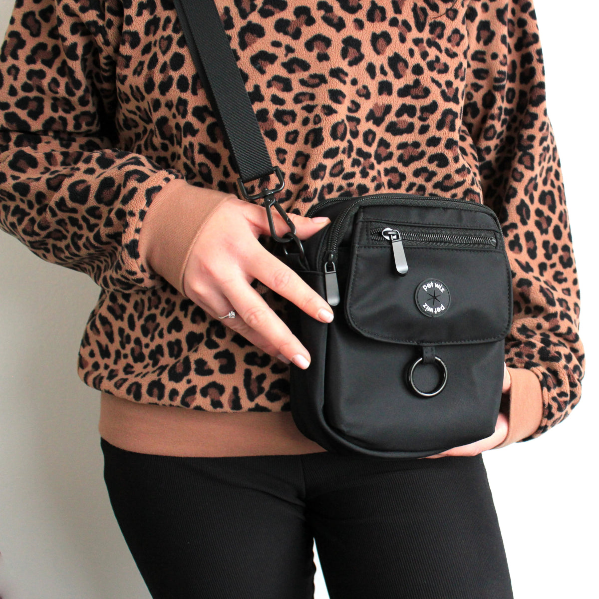 Water Resistant Dog Walking Bag - Black