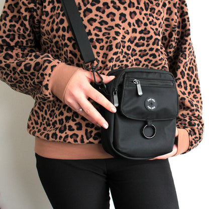 Water Resistant Dog Walking Bag - Black