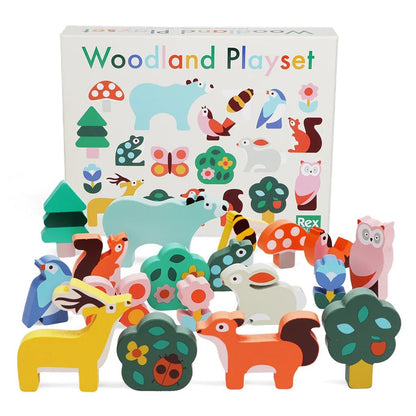 Wooden Animal Playset