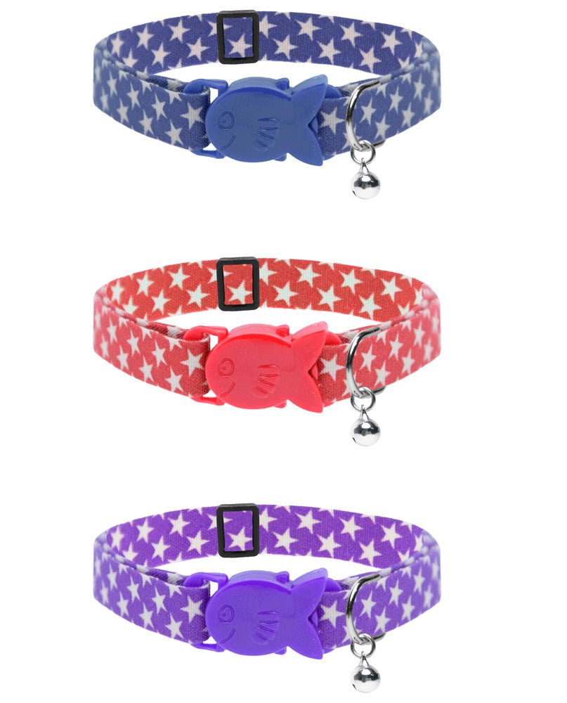 Cat Safety Collar, Star Print