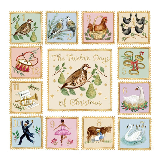 12 Days of Christmas Stamps RSPCA Charity Christmas Cards 2025 10 pack