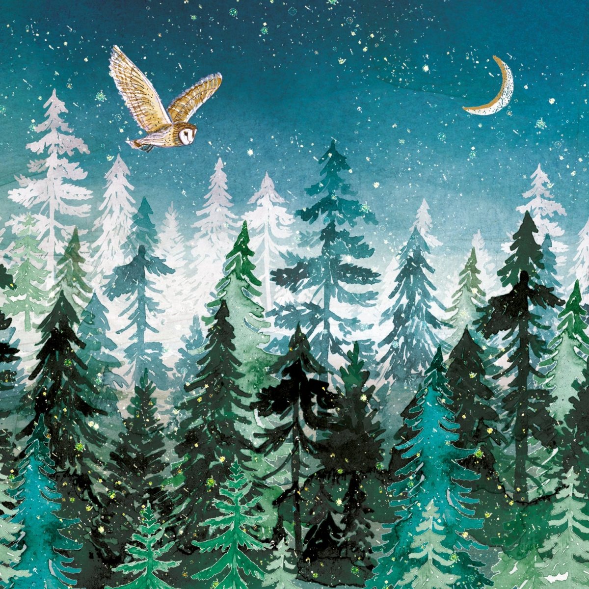 Christmas Forest RSPCA Charity Christmas Cards 2025 10 pack