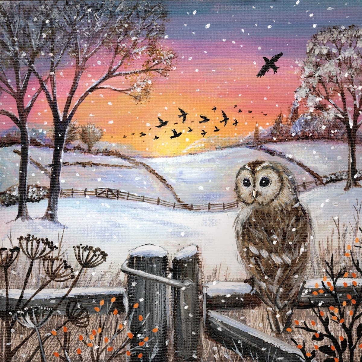 Tawny Owl RSPCA Charity Christmas Cards 2025 10 pack