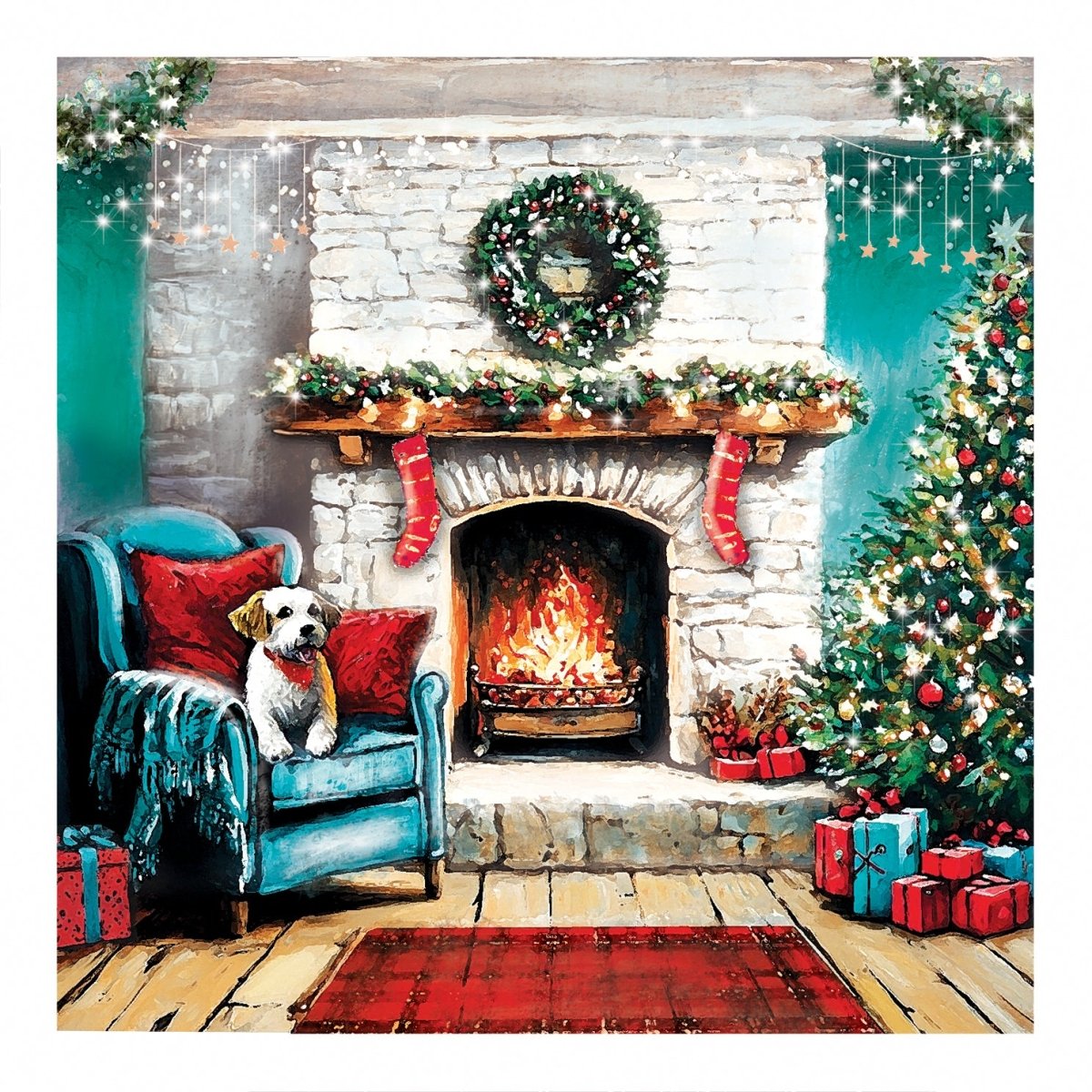 By the Fire RSPCA Charity Christmas Cards 2025 10 pack