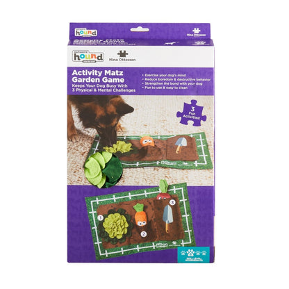 Nina Ottosson Activity Matz Garden Game Plush Dog Puzzle Mat